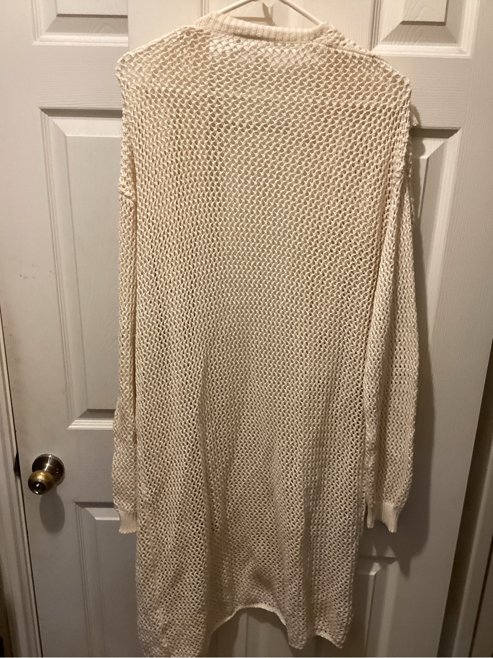 J.O.A. Cream Open-Front Ruffle Knit Cardigan - Picture 5 of 5